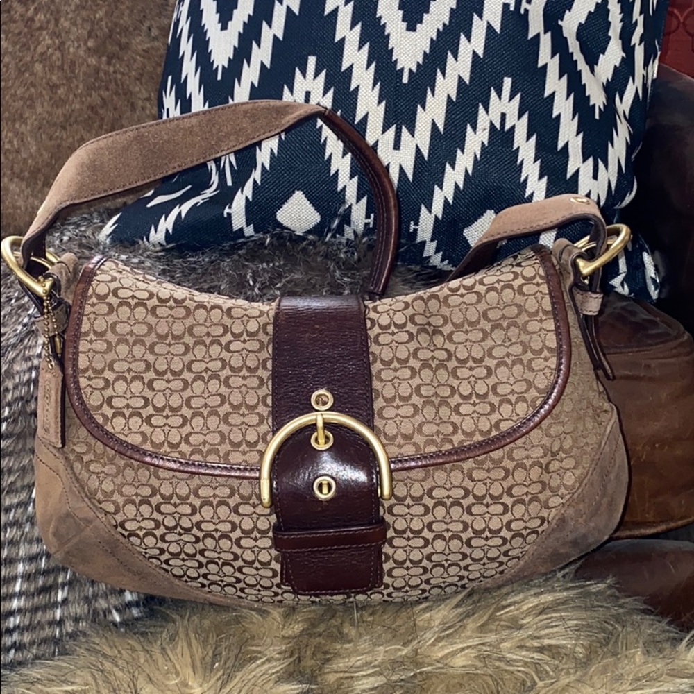 Coach Signature Jacquard Soho Buckle Bag